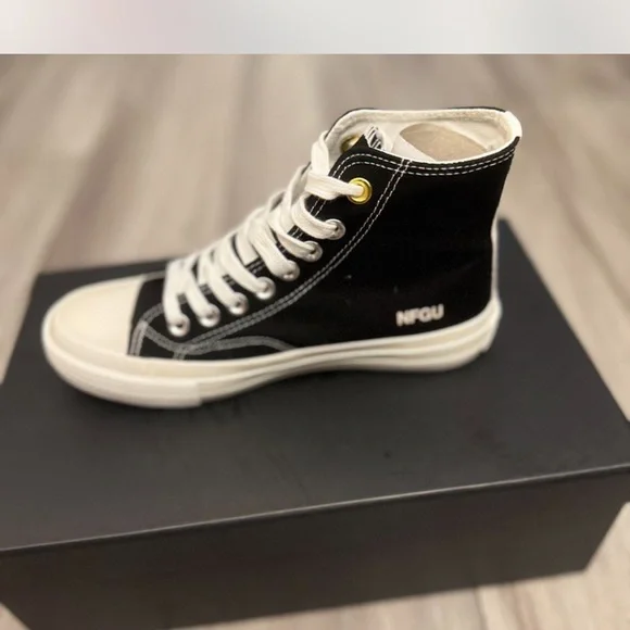 Darc Sport Black and Red High-Top Sneakers - Picture 4 of 7